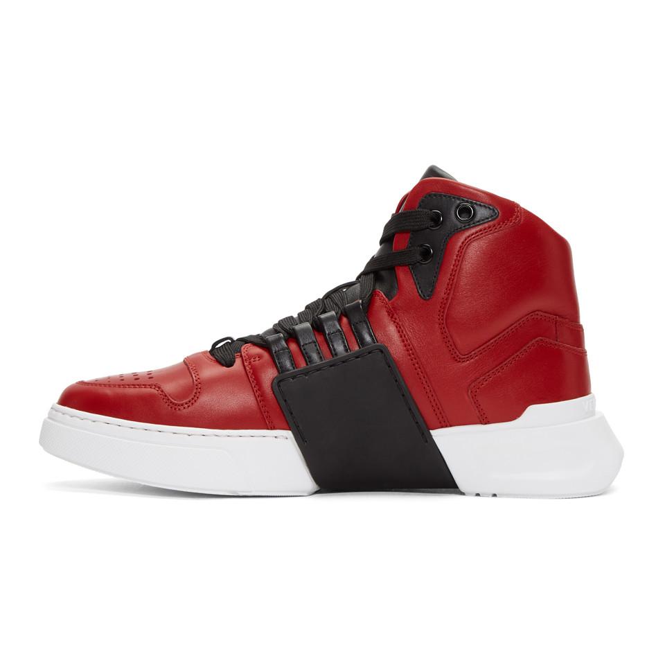 Versace Red Medusa High-top Sneakers for Men | Lyst