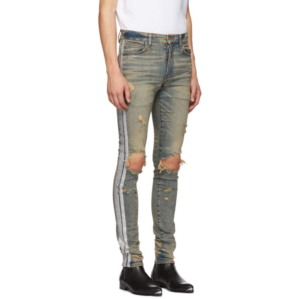 mike amiri striped jeans
