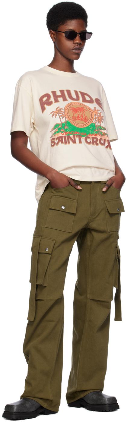 Rhude Off-white 'saint Croix' T-shirt in Black | Lyst