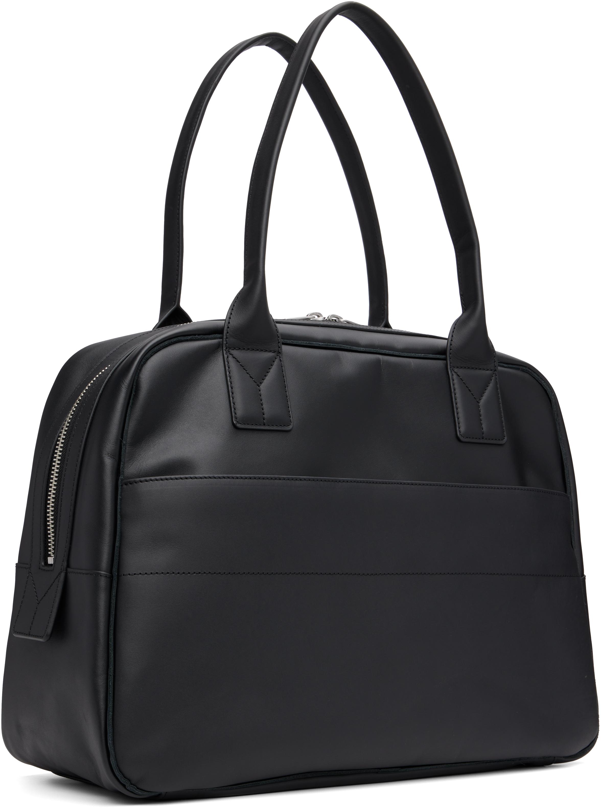 Y-3 Leather Airliner Bag in Black for Men | Lyst