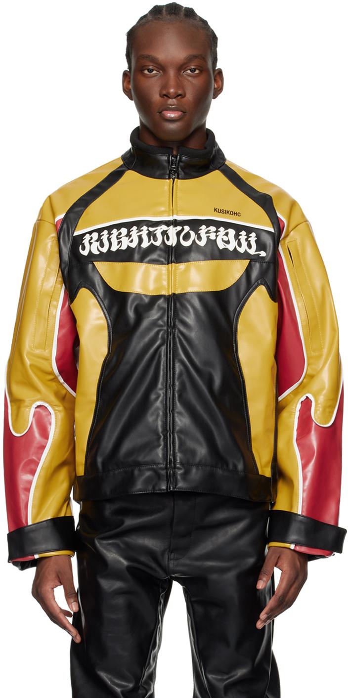KUSIKOHC RIDER FAUX LEATHER SHORT SHIRTS