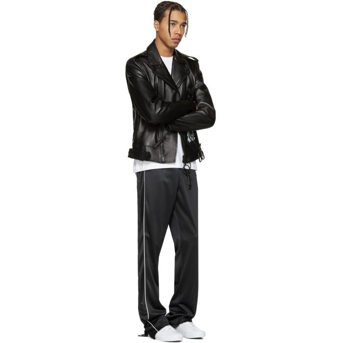 Off-white c/o virgil abloh Black Leather Diagonal ...