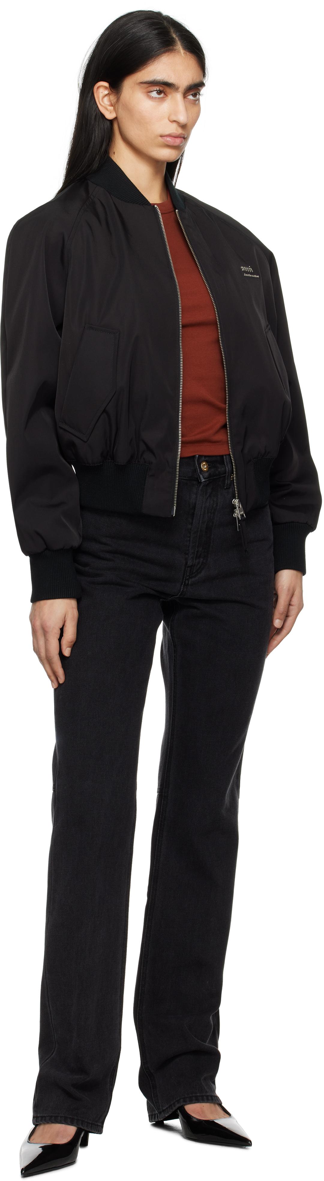 Ami Paris Twill Bomber Jacket in Black Lyst UK