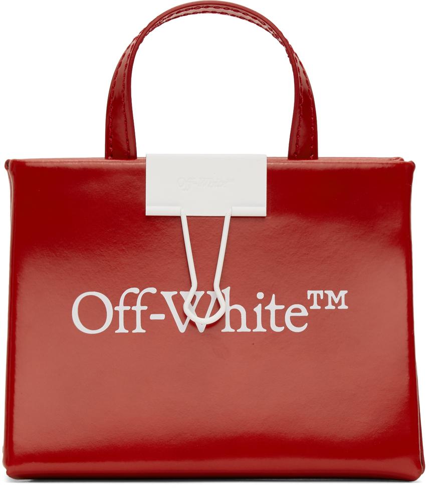 Off-White c/o Virgil Abloh Small Box Bag In Black And White Calfskin