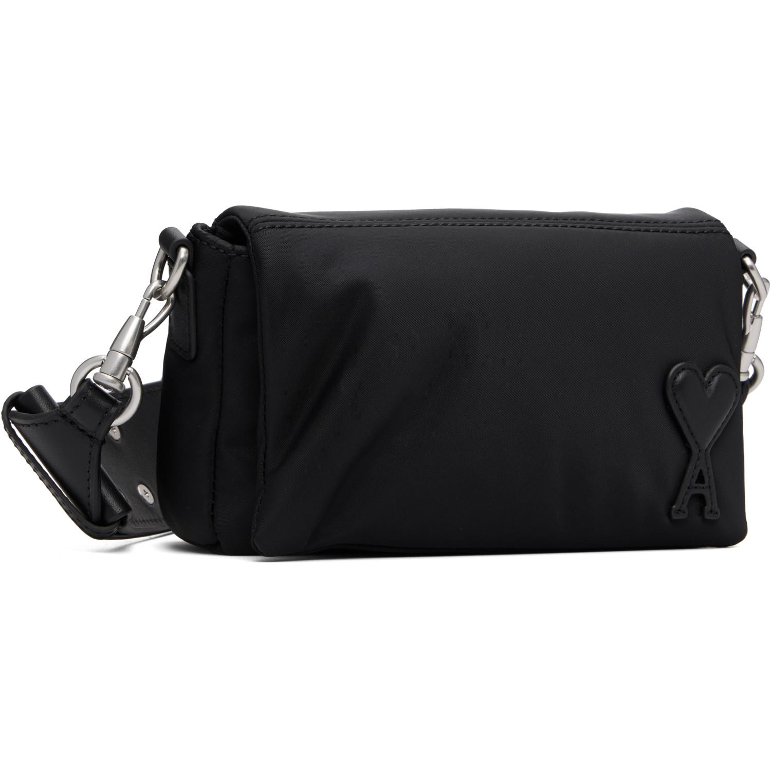 Ami Paris Nylon Marcel Lunch Box Bag in Black | Lyst