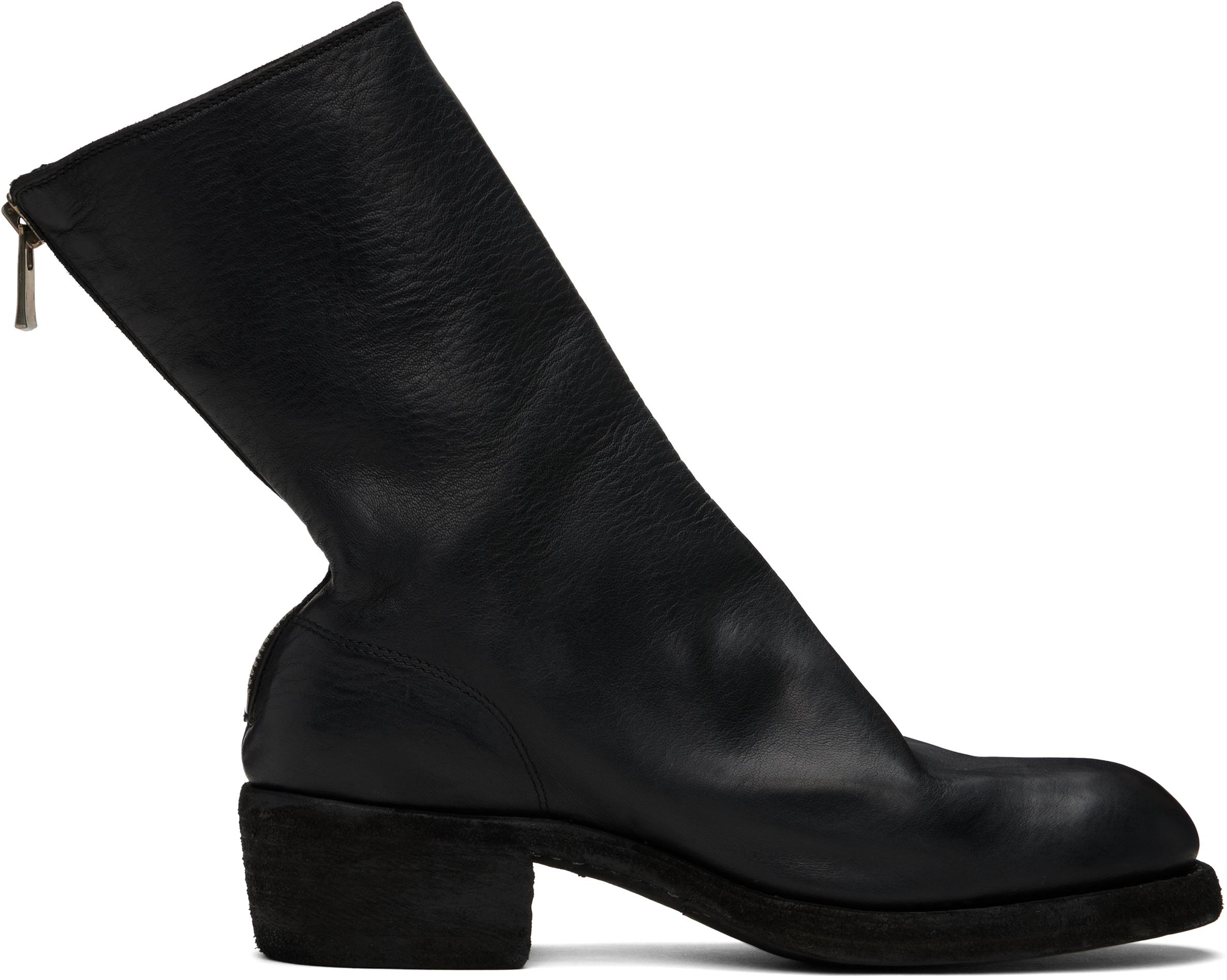Guidi メンズ ブラック 788Z ブーツ ブーツ
