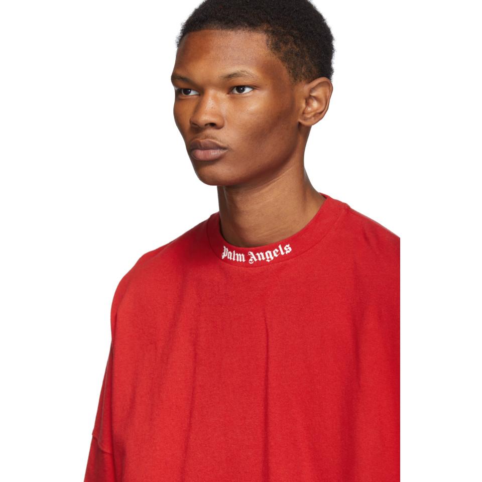 palm angels red shirt