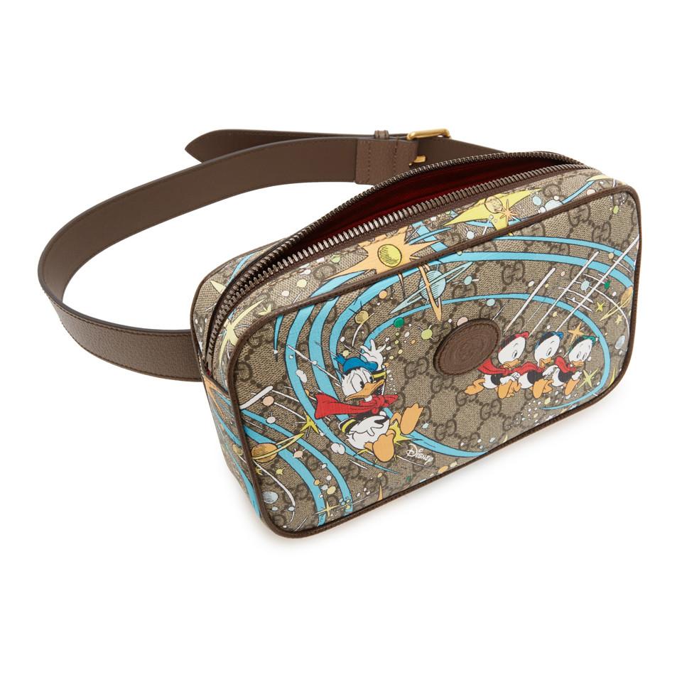 Gucci Cotton Beige And Brown Disney Edition GG Donald Duck Waist Pouch ...