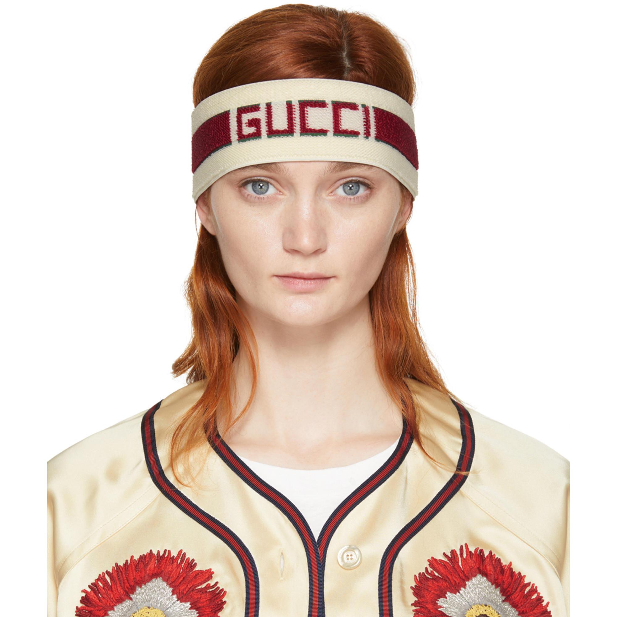 Bandeau ivoire Queen Gucci en coloris Blanc - Lyst