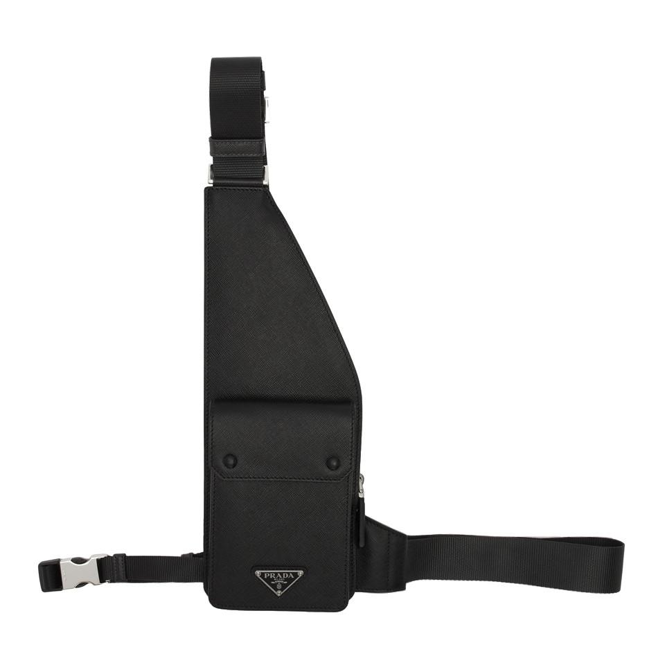 Prada Men's Saffiano Leather Multi-strap Crossbody Bag in Black for Men |  Lyst Canada