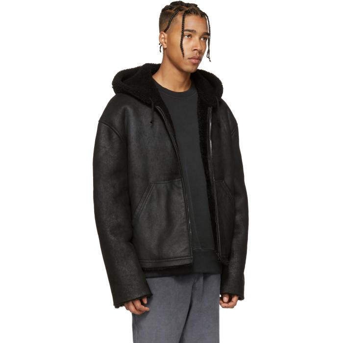short shearling jacket
