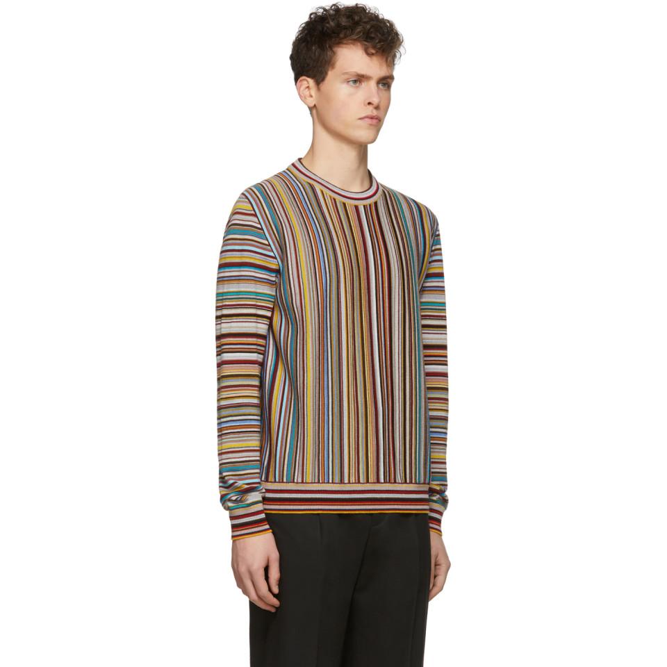 Paul Smith Signature Stripe Jacquard Wool Sweater for Men | Lyst