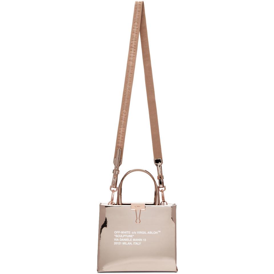 off white rose gold bag