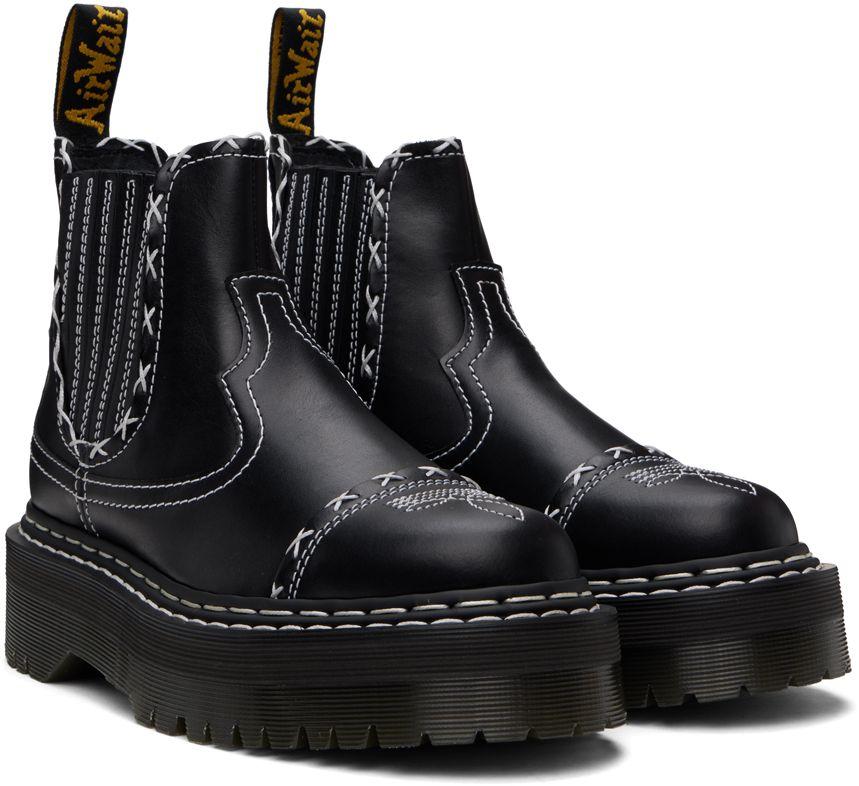 Dr. Martens Black 2976 Gothic Americana Quad Chelsea Boots