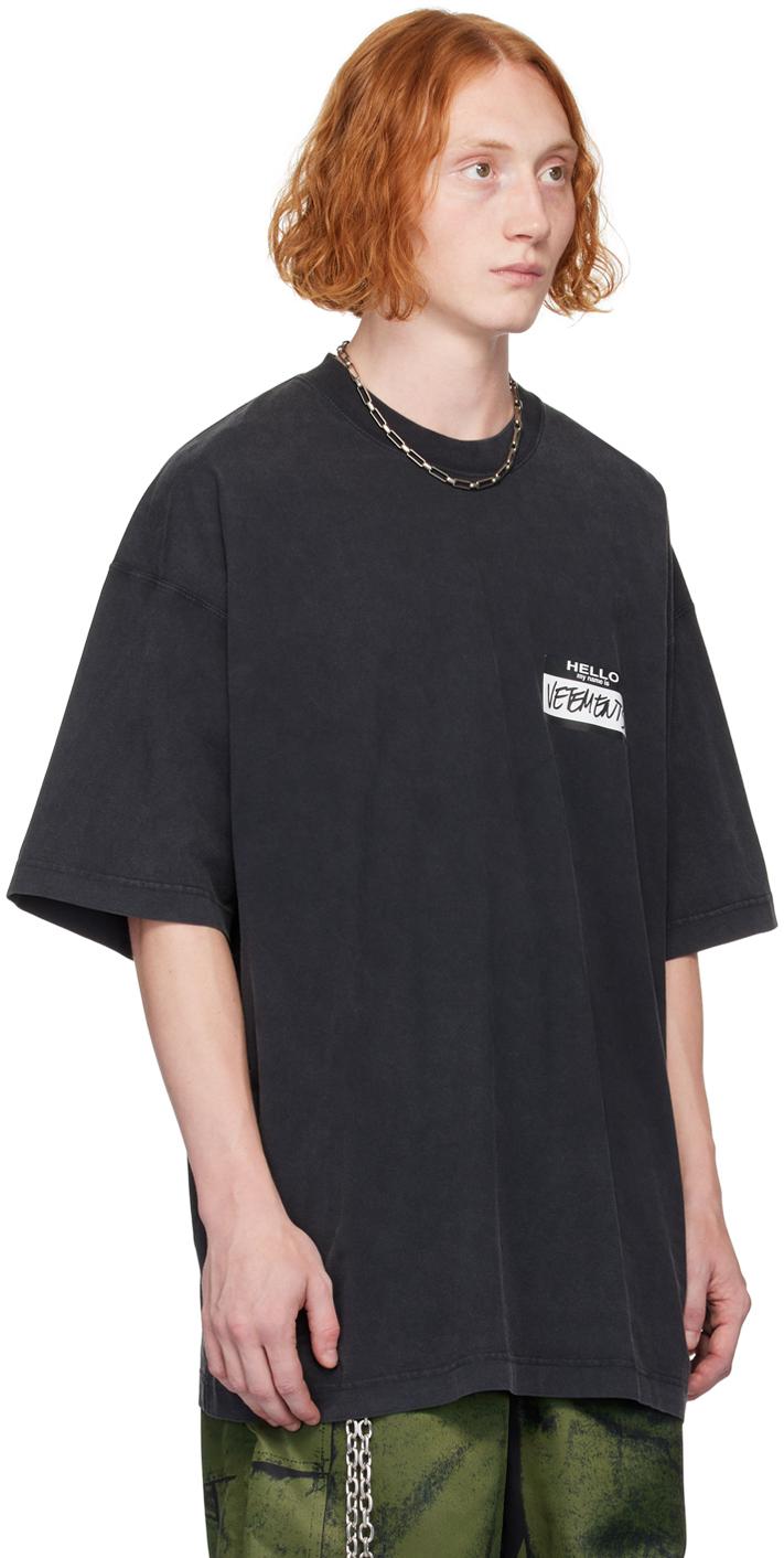 Vetements 'My Name Is ' T-Shirt in Black for Men | Lyst UK