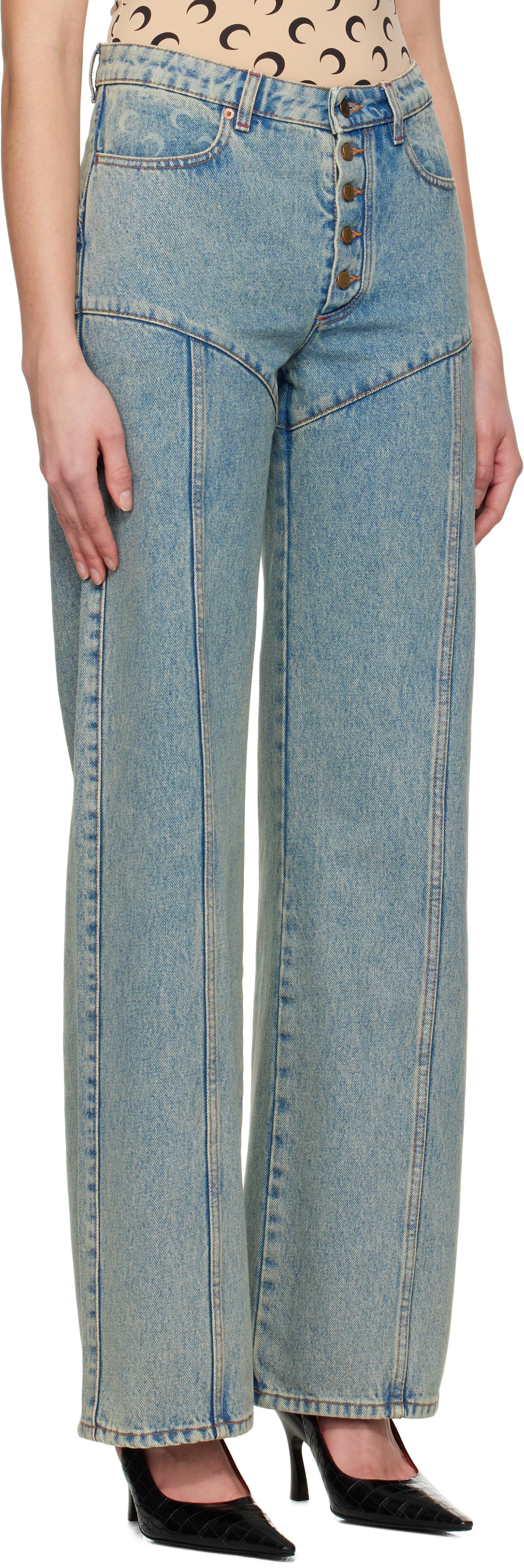 デニム・ジーパン MARINE SERRE Women Denim Pants WPA141B BR40 Brown Marine Serre Jeans for Women | Online Sale up to 78% off | Lyst