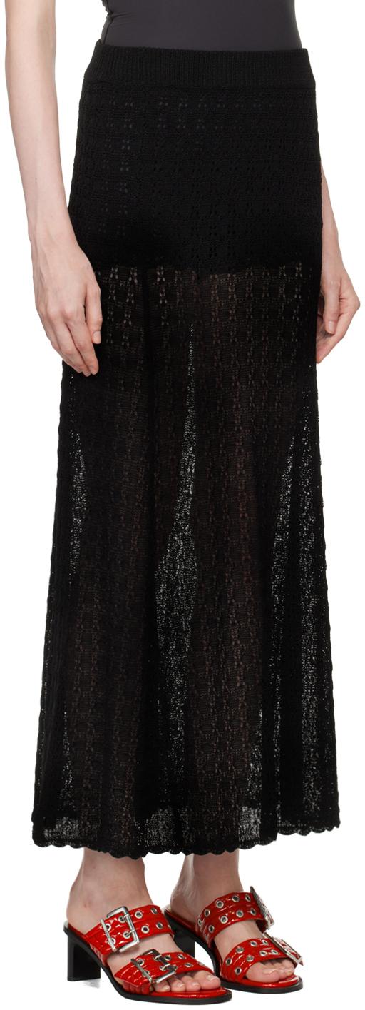 【関税込み】GANNI ブラック ポインテール マキシスカート GANNI Black Flounce Maxi Skirt GANNI