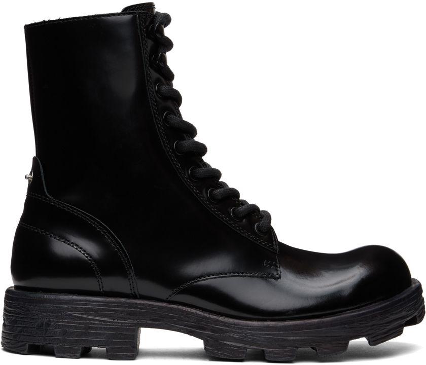 DIESEL Black D-hammer Boots for Men | Lyst