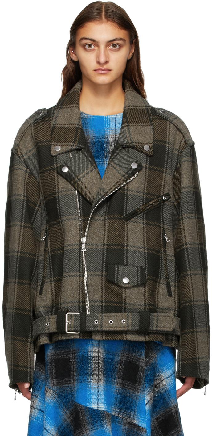 dries van noten checked coat