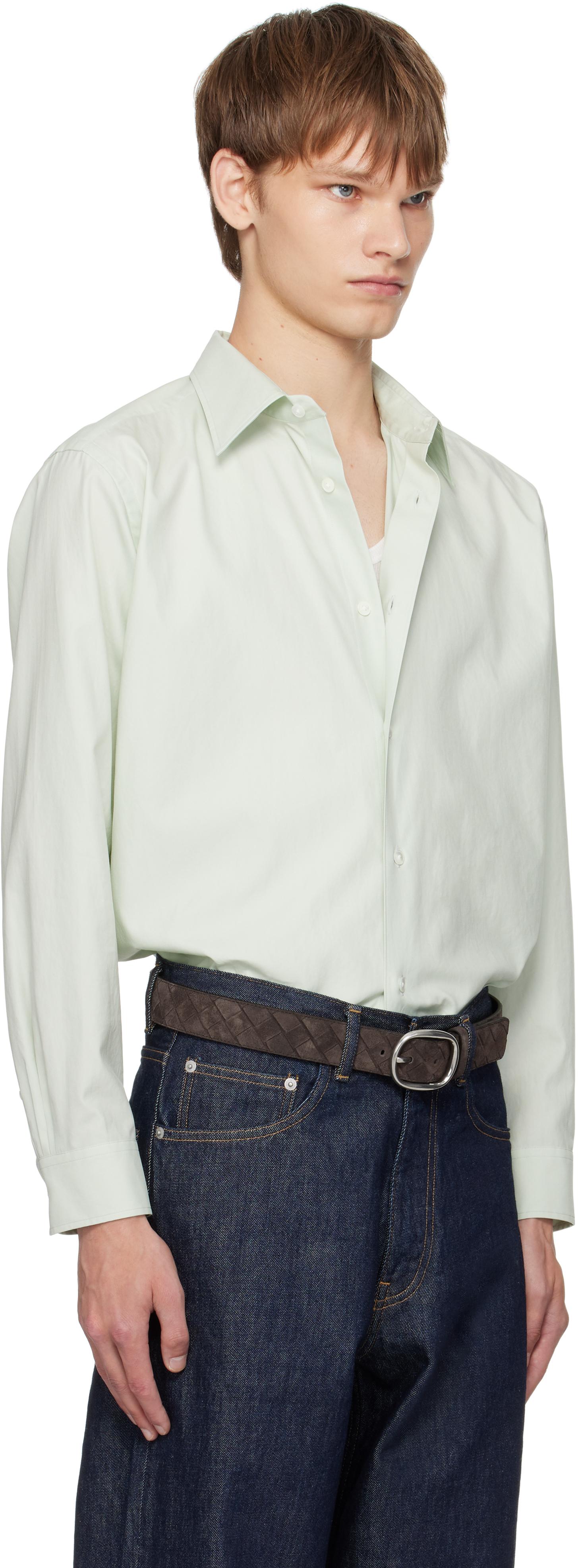 AURALEE Washed Finx Twill Shirt in Green for Men | Lyst