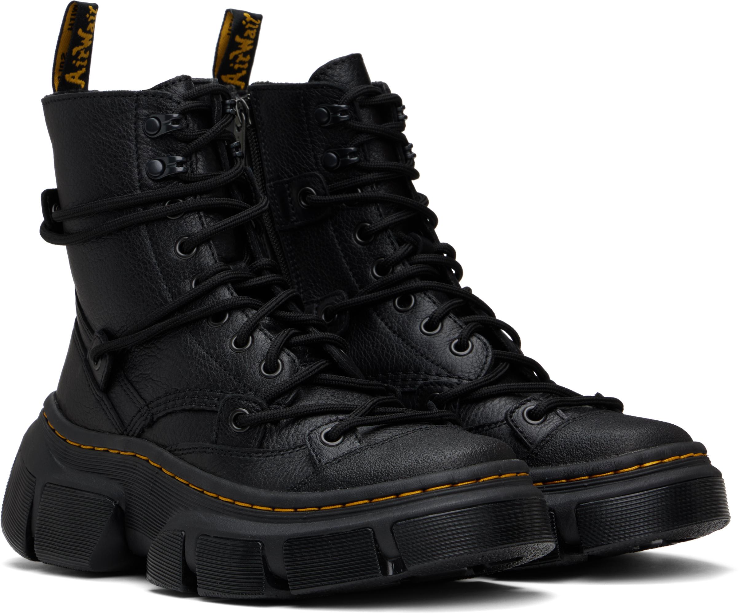 【Dr.Martens】DMXL 8-Eye Leather Boots DMXL 8-eye leather boots in Black | Dr. Martens