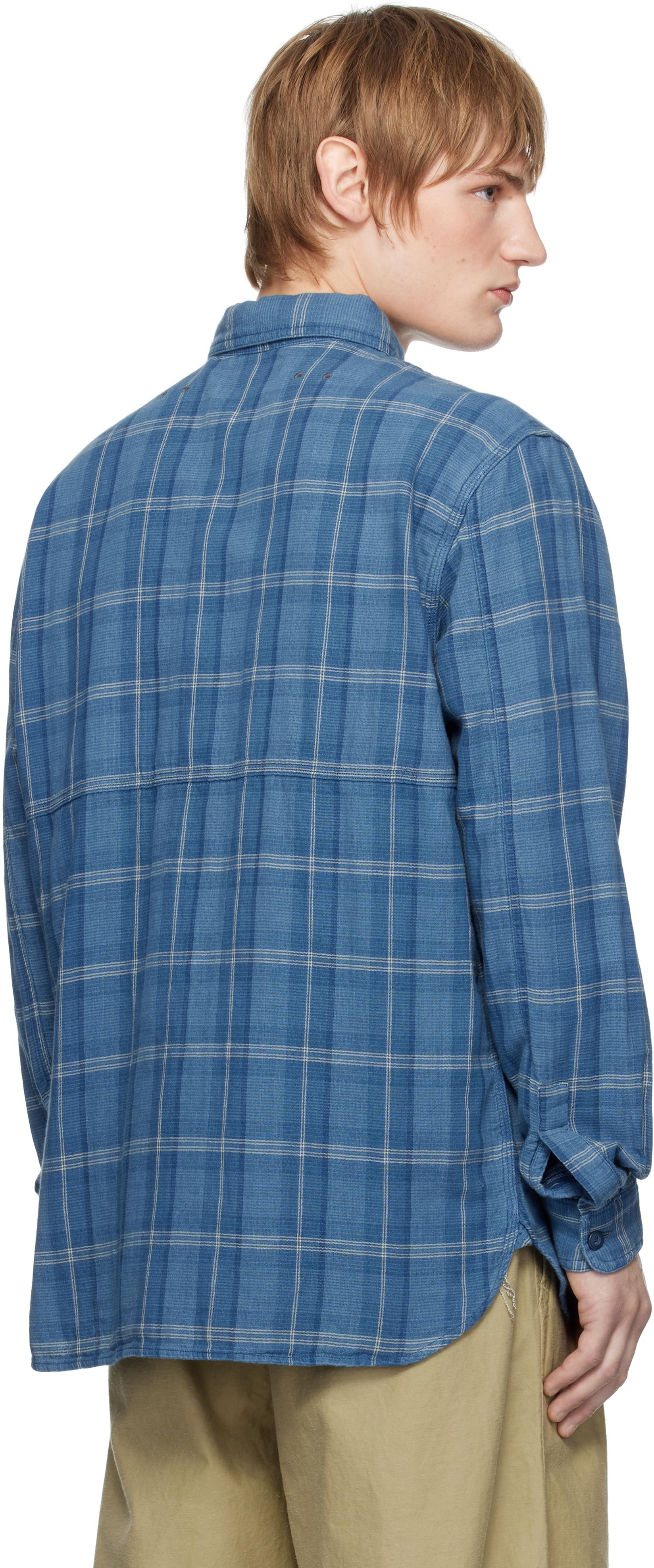 RRL Plaid Double-Faced Work Shirt in Blue for Men | Lyst UK