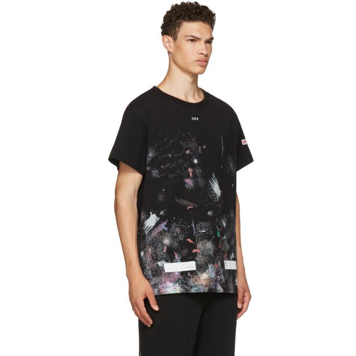 Off-White c/o Virgil Abloh Cotton Black Galaxy Brushed T-shirt for 