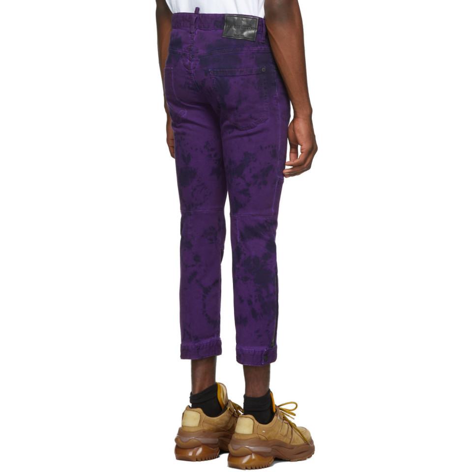purple biker jeans