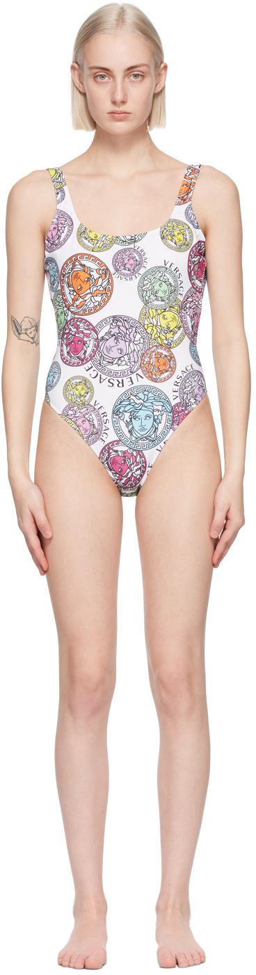 Versace Synthetic Medusa Amplified Print One-piece Swimsuit in 