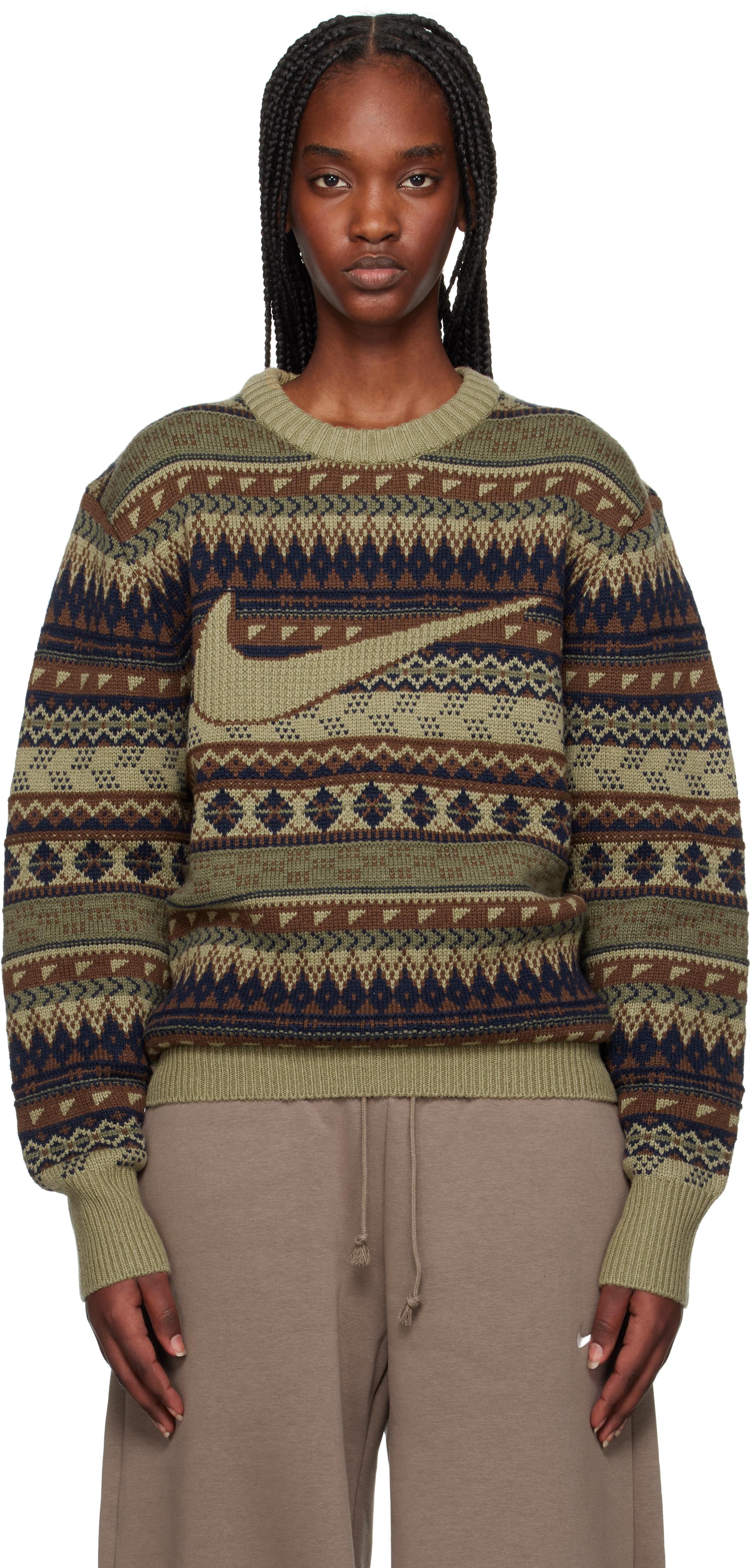 Fair Isle Nike Sweater Man Nike Fair Isle Swoosh Sweater Lyst