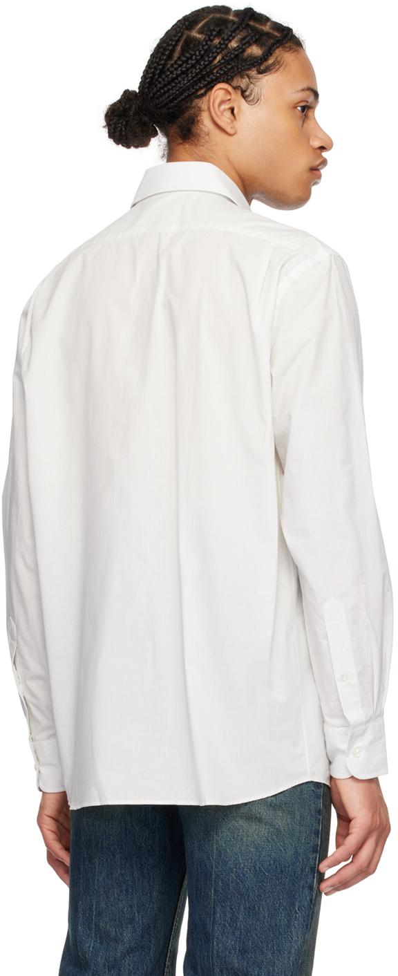 Husbands Wide Collar Shirt in White for Men | Lyst UK
