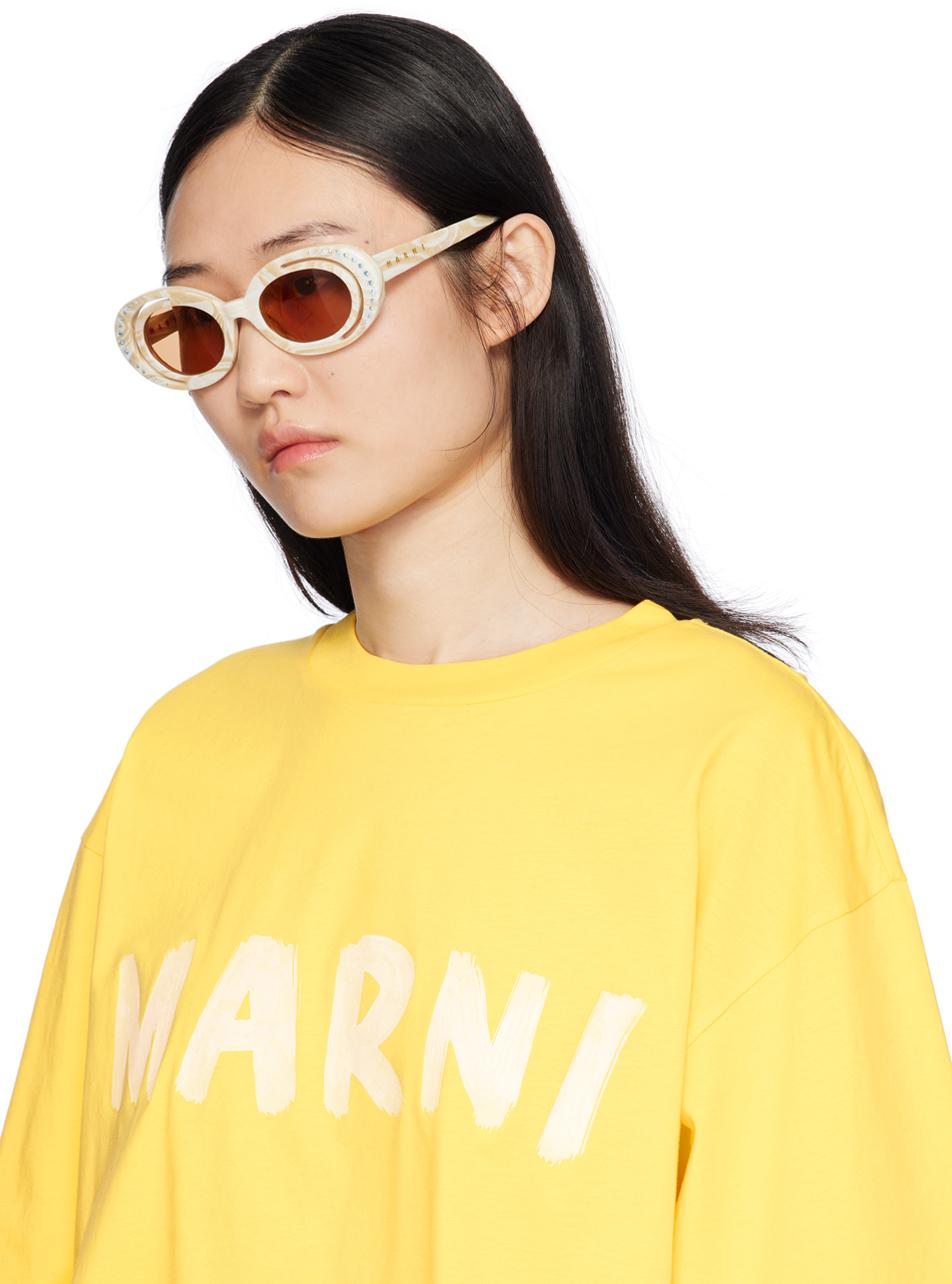 Marni レディース ブラック オフホワイト Zion Canyon サングラス  