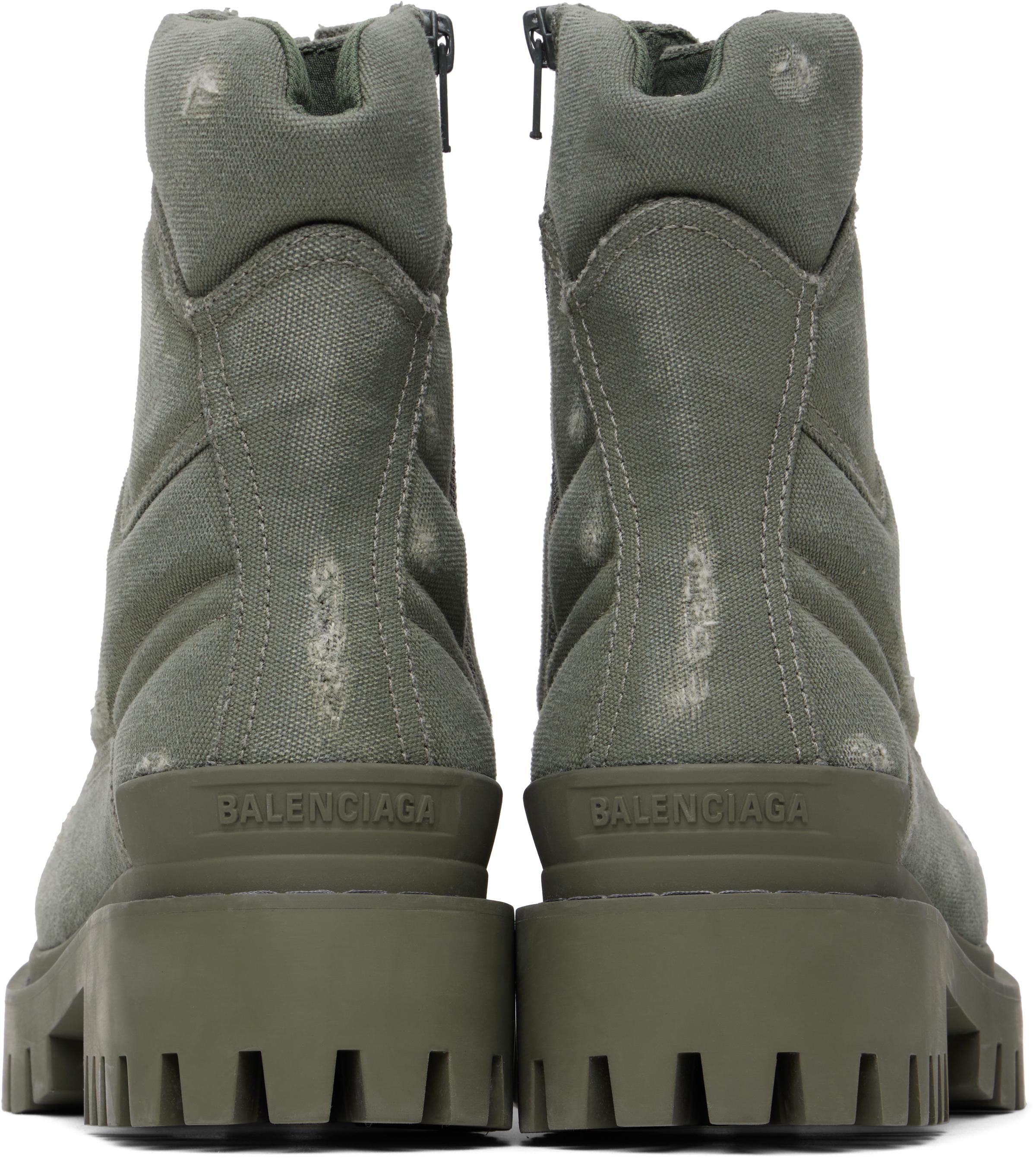 Balenciaga Combat Strike Boot in Green for Men Lyst UK