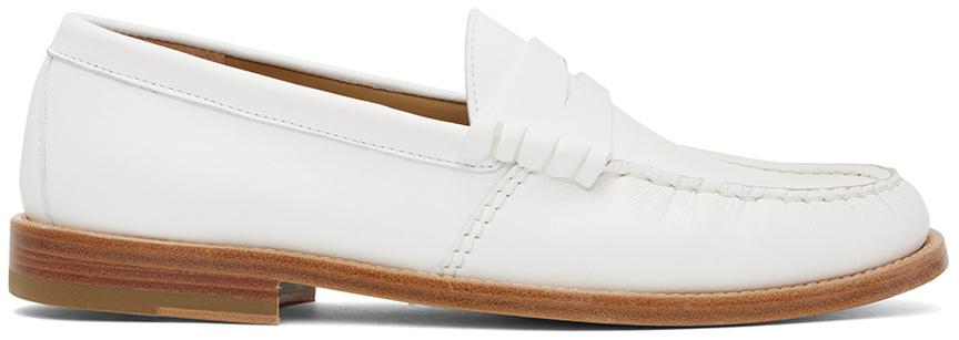 Rhude Leather Loafers in White for Men 