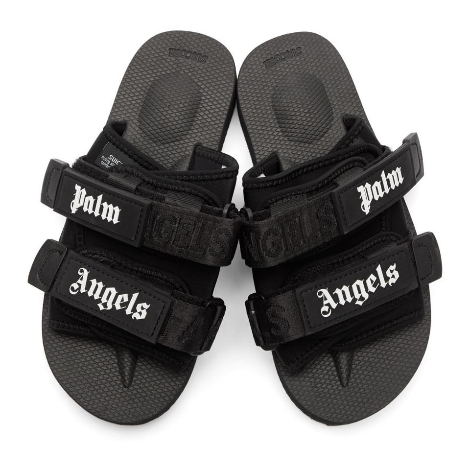 PALM ANGELS x SUICOKE Patch Slider Sandals, Drops