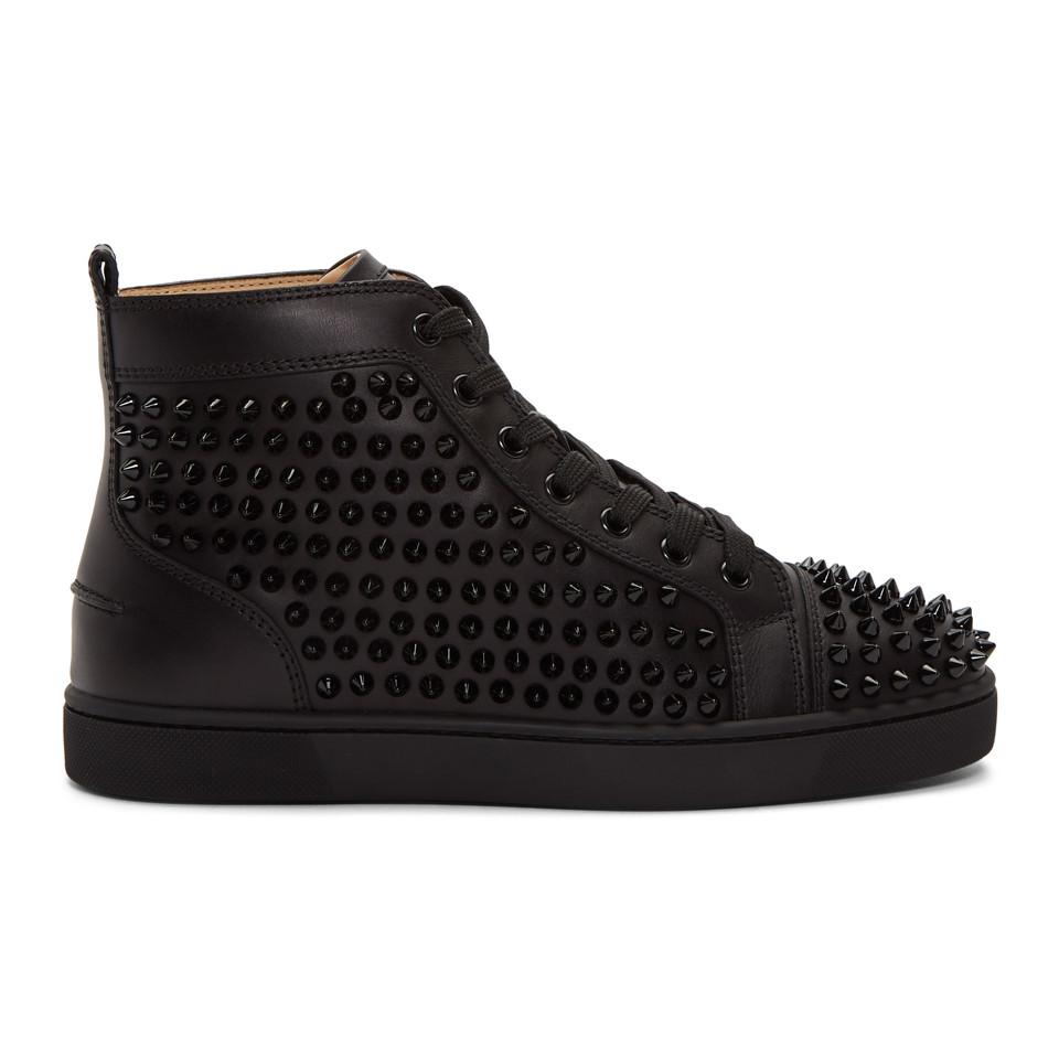 LOUIS JUNIOR SP 000 BLACK/BLACK Veau velours - Shoes - Men - Christian  Louboutin