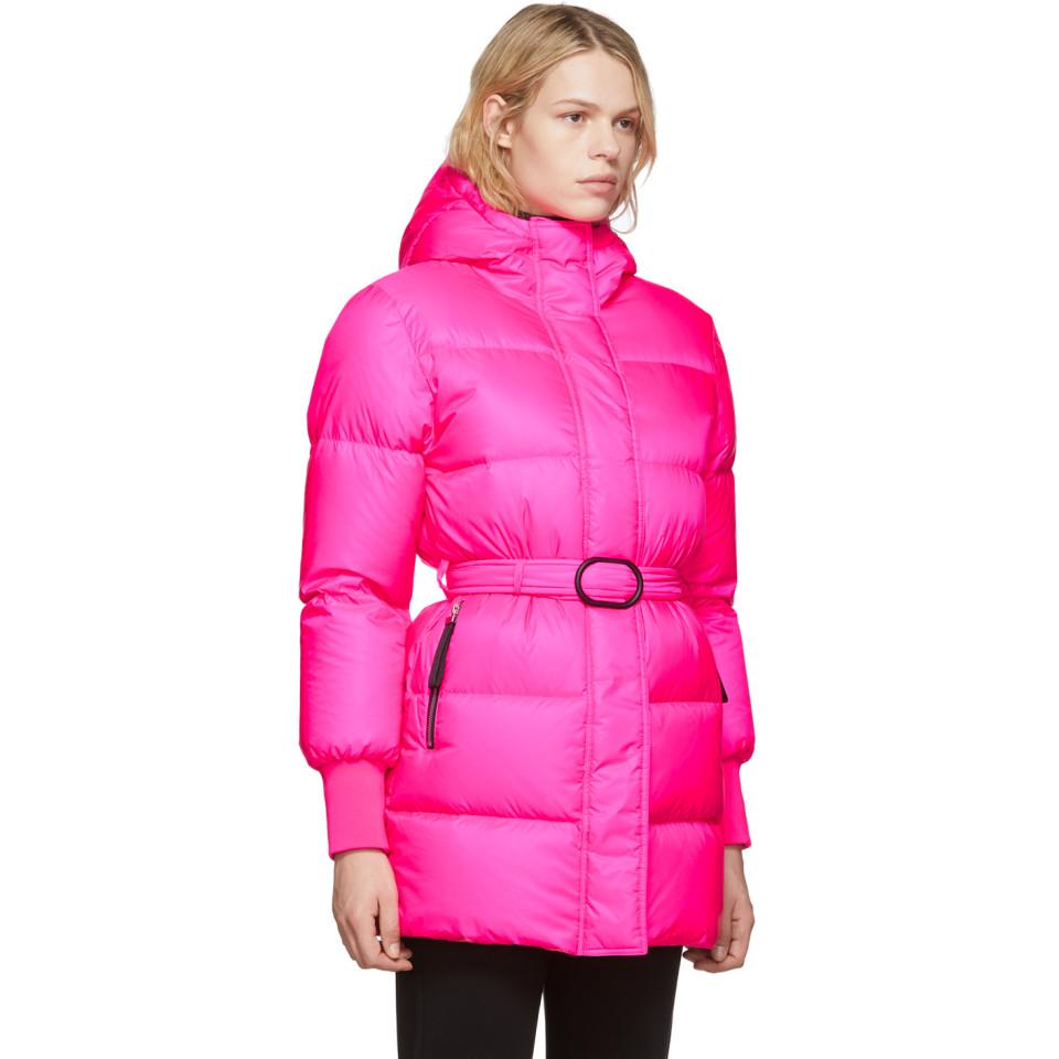 KENZO Synthetic Pink Down Long Quilted Puffer Jacket - Lyst