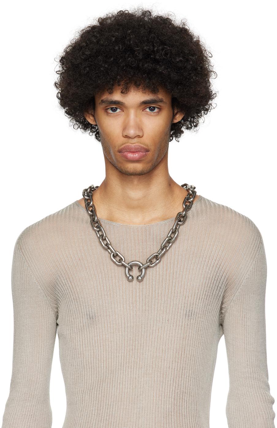 Random Identities メンズ ガンメタル Prince Albert チェーン  