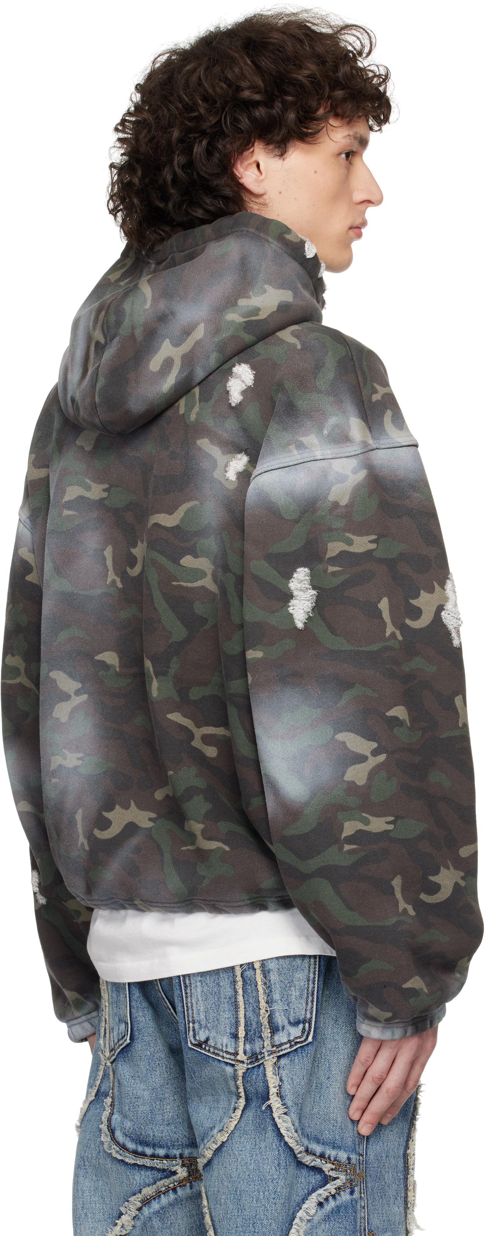 【関税込み】Thug Club カーキ Sprayed Camoflage Rock フーディ THUG CLUB - Sprayed Camouflage Rock Hoodie | HBX - Globally