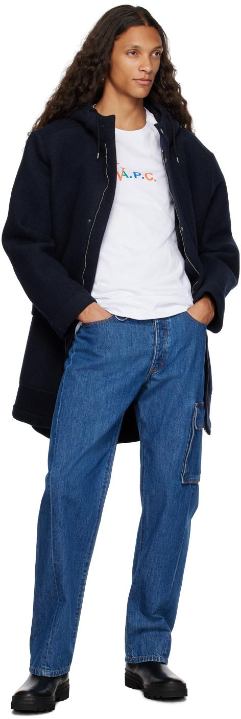A.P.C. メンズ ブルー ネイビー Mathias コート コート A.P.C. メンズ ブルー ネイビー Mathias コート コート