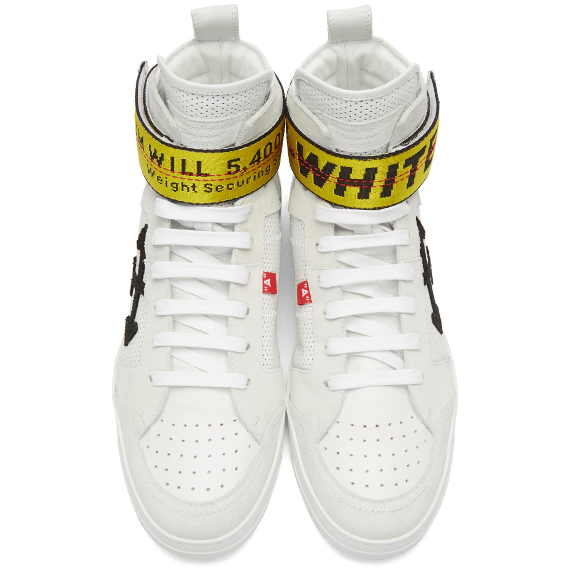 Off-White c/o Virgil Abloh White Belt High-top Sneakers for Men | Lyst