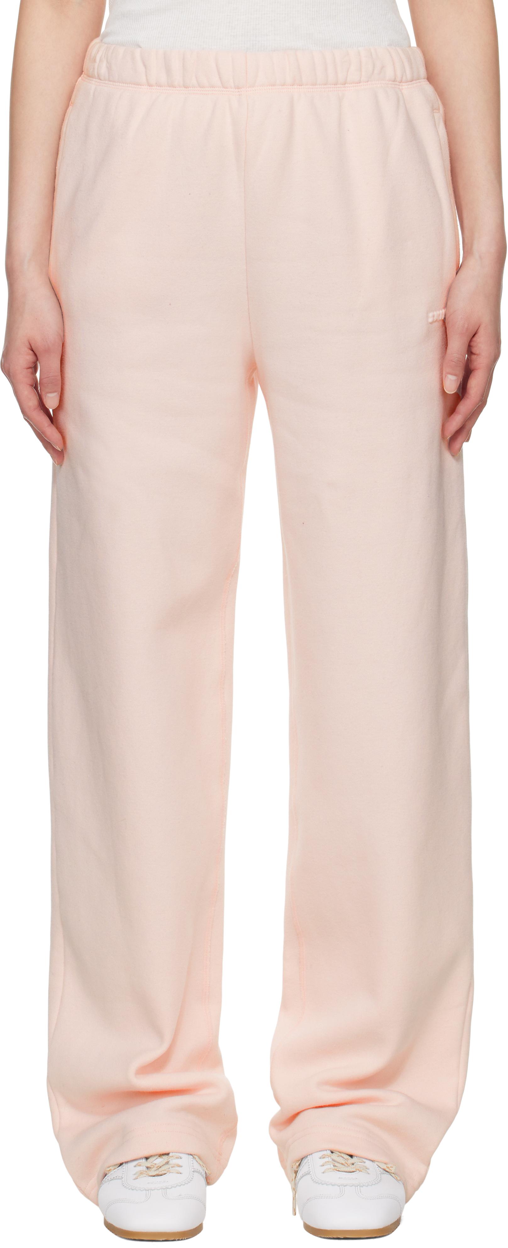 Skims Cotton Fleece Classic Straight Leg Sweatpants in Pink Lyst UK