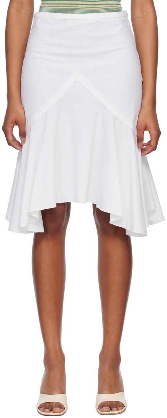 GIMAGUAS Cariño Midi Skirt in White | Lyst UK