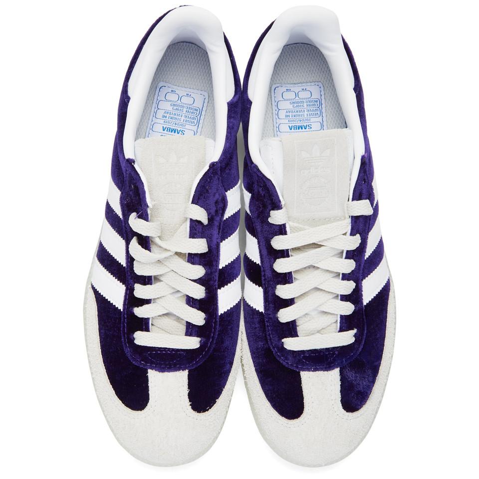 adidas Originals Purple Velvet Samba Og Sneakers in Blue for Men | Lyst