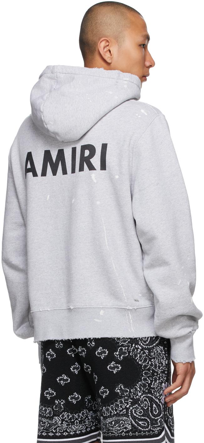 Amiri Grey Army Paint Hoodie in Gray for Men | Lyst