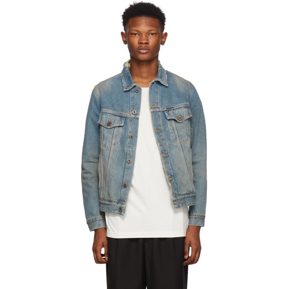 Off-White c/o Virgil Abloh Blue Denim Gradient Jacket for Men | Lyst Canada