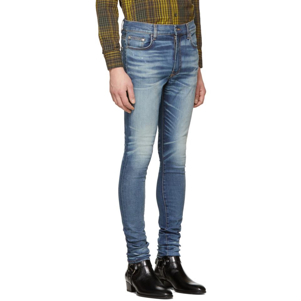 amiri indigo stack jeans