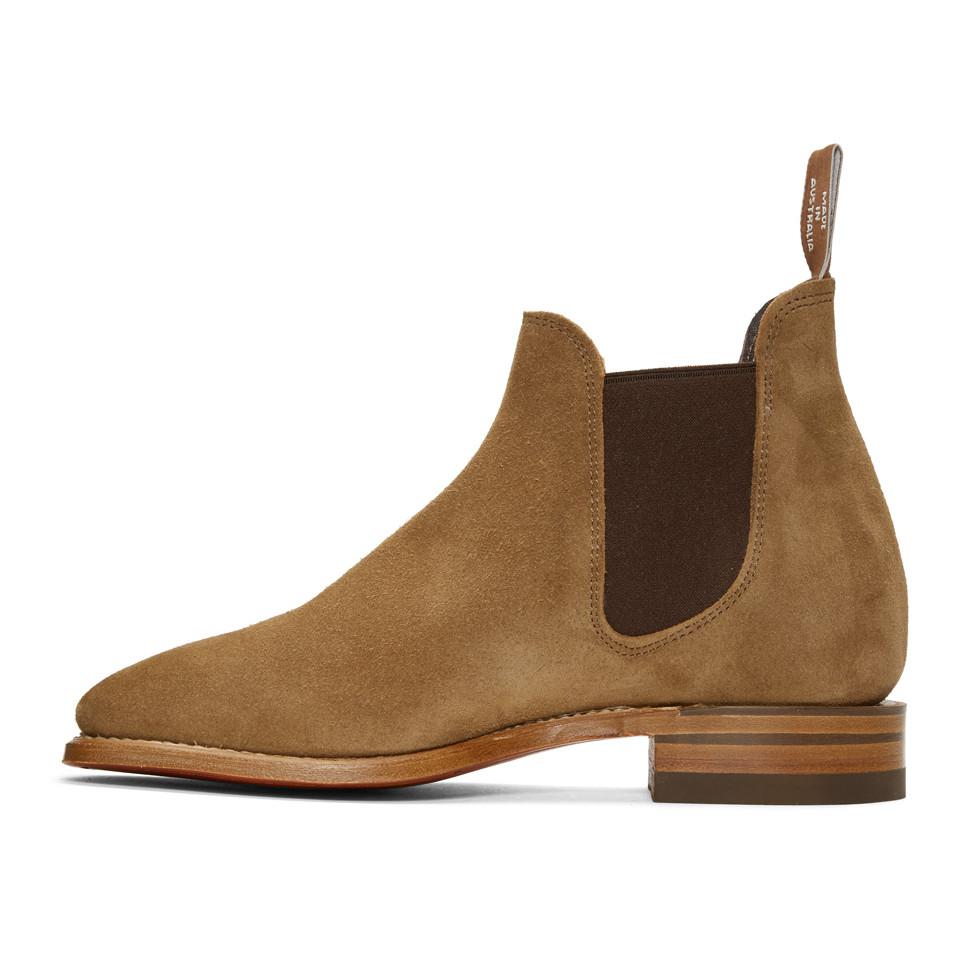 R.M. Williams Brown Suede Sydney Chelsea Boots for Men - Lyst