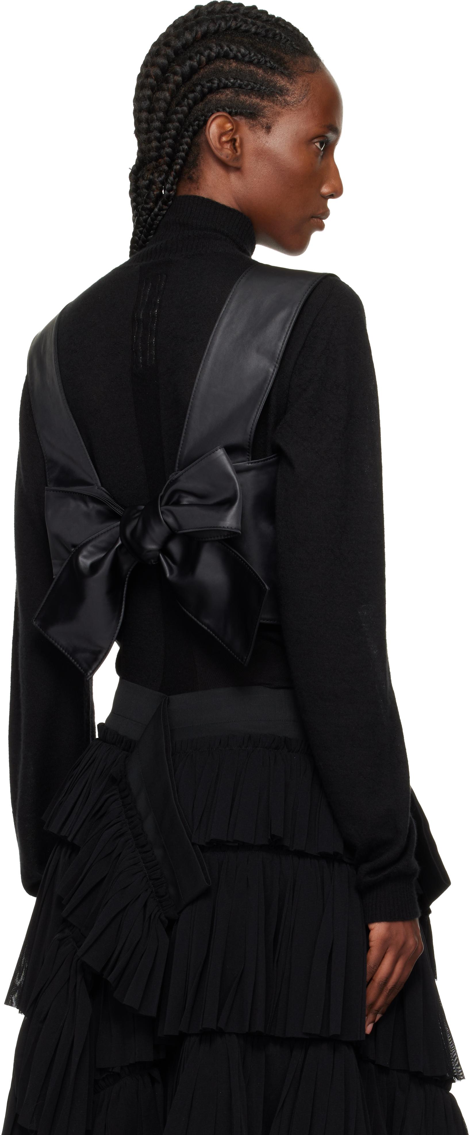Tao Comme Des Garçons Satin Bow Top in Black | Lyst