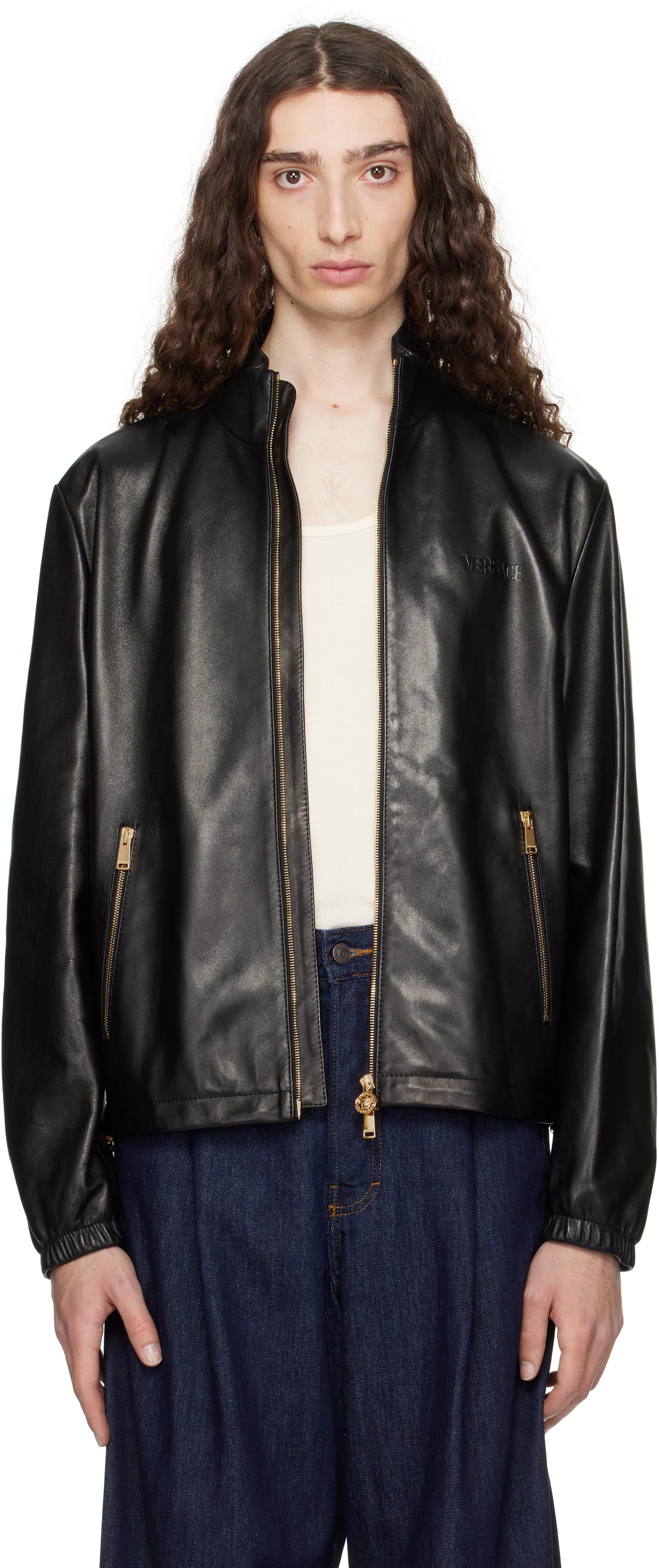 Versace Leather jackets for Men | Online Sale up to 60% off
